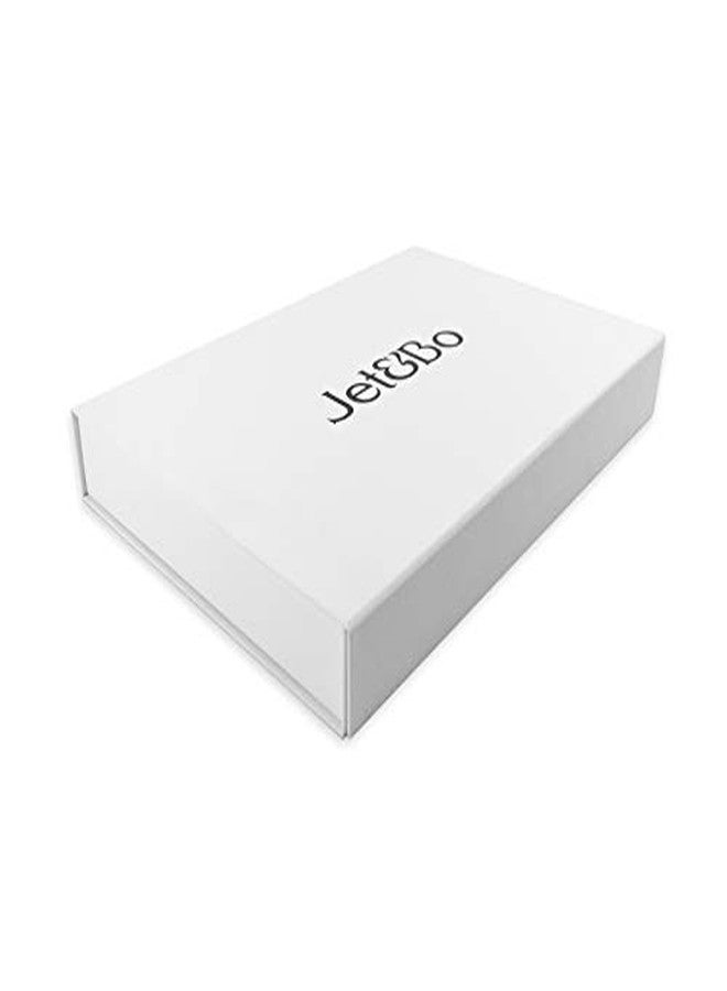 Jet&Bo 100% Pure Cashmere Eye Mask Black & Gray in Gift Box - Image 5